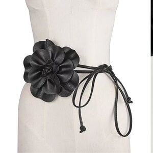 Womens' Large Flower Knot Waist Chain Rope Belt Casual Leather For Dress new